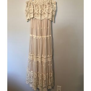 Bohemian lace maxi dress